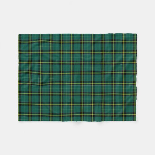 Helder groen geruite Duffy Tartan Fleece Deken (Voorkant (Horizontaal))