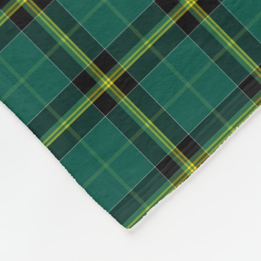 Helder groen geruite Duffy Tartan Fleece Deken (Hoek)