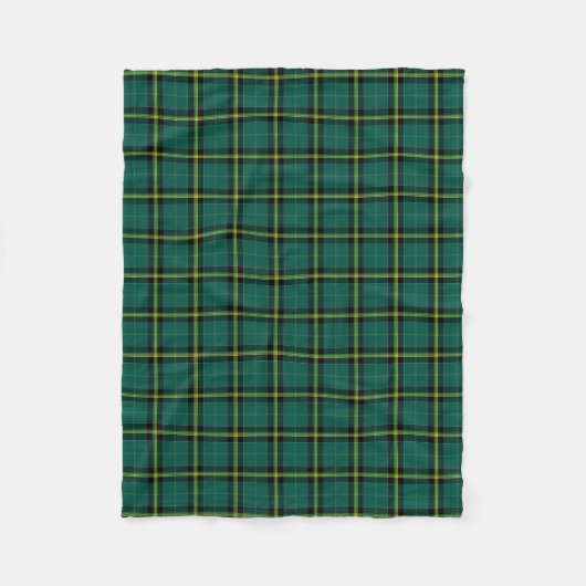 Helder groen geruite Duffy Tartan Fleece Deken (Voorkant)