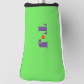 Helder groen golfheadcover (Draai 90)