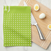 Helder & Groen Polkadot Patroon Theedoek (Quarter Fold)