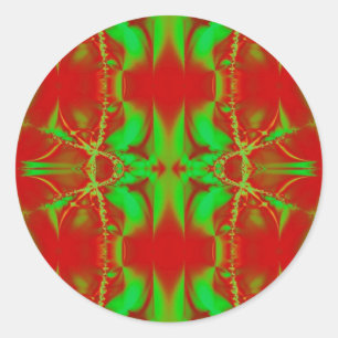 helder groen rood ronde sticker