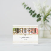 Helder Groen Roze Glitter Witte en Gouden Diamante Visitekaartje (Staand voorkant)