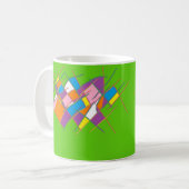 Helder groen splash multi kleuren ontwerp koffiemok (Voorkant links)