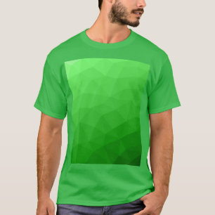 Helder groen verloop geometrisch maaspatroon t-shirt
