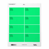 Helder groen verzendlabel (Full Sheet)