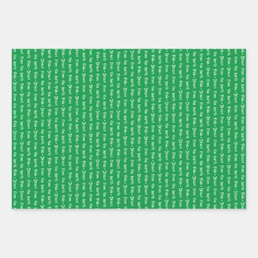 Helder Groen & Wit Gecoördineerde Kerstmis Inpakpapier Vel (Voorkant)