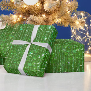 Helder groene glinsterende glitter cadeaupapier