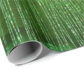 Helder groene glittersparkels cadeaupapier (Rol Hoek)