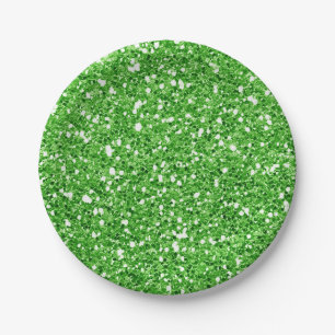 Helder groene sprankel glitter glam aangepaste fee papieren bordje