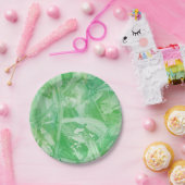 Helder groene textuur papieren bordje (Feest)