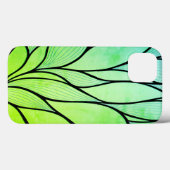 Helder groene tinten creatief bladpatroon Case-Mate iPhone case (Achterkant (horizontaal))