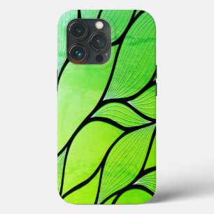 Helder groene tinten creatief bladpatroon  Case-Mate iPhone case