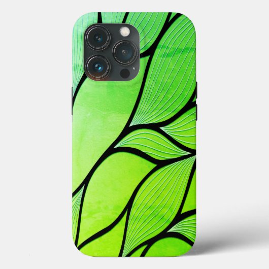 Helder groene tinten creatief bladpatroon Case-Mate iPhone case (Achterkant)