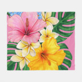 Helder grote bloemen  fleece deken (Voorkant (Horizontaal))