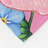 Helder grote bloemen  fleece deken (Hoek)