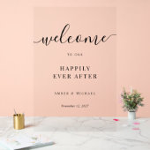 Helder Happily Ever After Trouw Acryl Bord (Huwelijk)