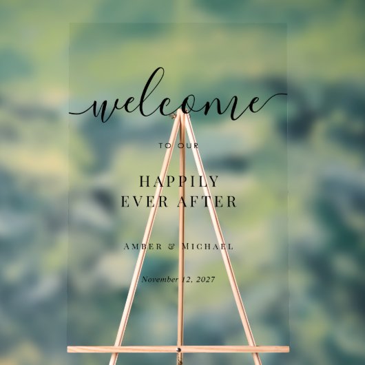 Helder Happily Ever After Trouw Acryl Bord (Neutraal)