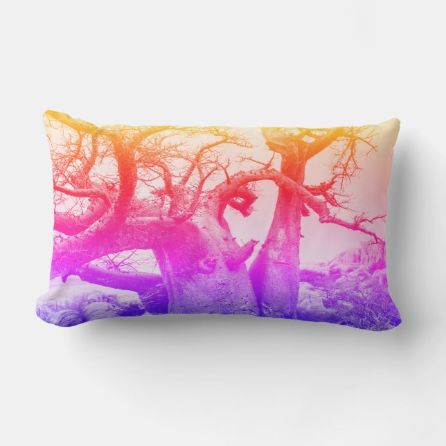 Helder Happy Colors Baobab Tree Pillow-kussen Kussen (Voorkant)
