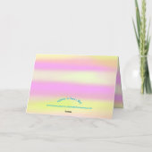 Helder Happy Diwali Waterverf Geel Roze Sinaasappe Kaart (Achterkant)