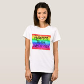 Helder "Happy to be Cruelty Free" T-shirt voor dam (Voorkant volledig)