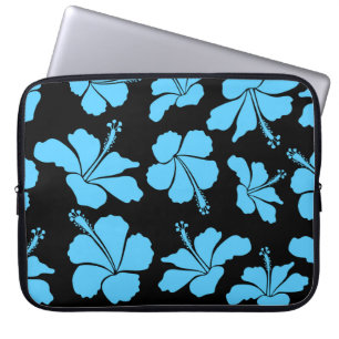 Helder hawaïaans naadloos patroon met tropische hi laptop sleeve
