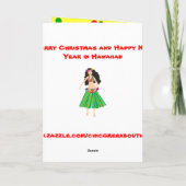 Helder Hawaiiaanse kerst Feestdagen Kaart (Achterkant)