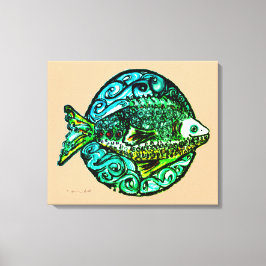 Helder hedendaags Vriendelijke Vis fine art print