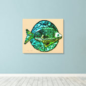 Helder hedendaags Vriendelijke Vis fine art print (Insitu (Houten vloer))