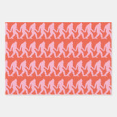 Helder Heet Roze, Koraal, Turquoise Bigfoot Inpakpapier Vel (Voorkant)