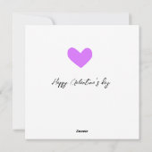 Helder Heet Roze Lavendel Harten Gelukkige Galenti Feestdagenkaart (Achterkant)