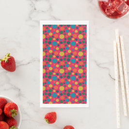 Helder heet roze polka dot patroon servet