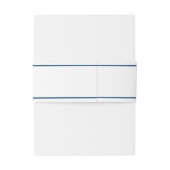 Helder, helder marineblauw en wit minimalistisch uitnodigingen wikkel (Achterkant Voorbeeld)