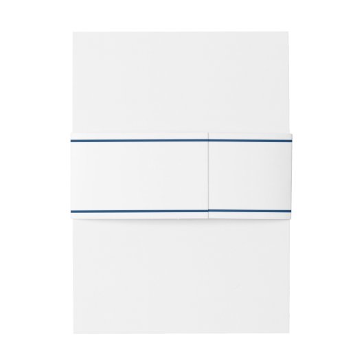 Helder, helder marineblauw en wit minimalistisch uitnodigingen wikkel (Achterkant Voorbeeld)