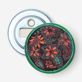 Helder henna patroon button flesopener