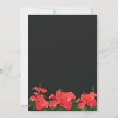 Helder Hibiscus Bloem Bruiloft Uitnodiging (Achterkant)
