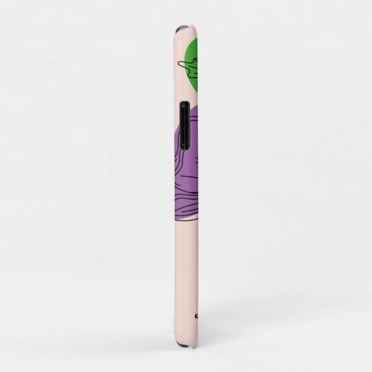 Helder Hibiscus Flower Line Art Case-Mate iPhone Case (Achterkant/rechts)