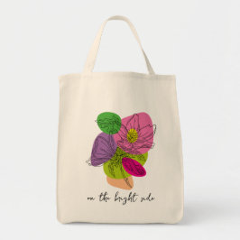 Helder Hibiscus Flower Line Art Tote Bag