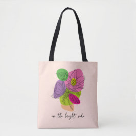 Helder Hibiscus Flower Line Art Tote Bag