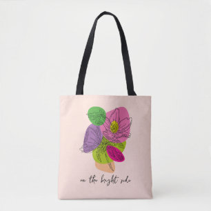 Helder Hibiscus Flower Line Art Tote Bag