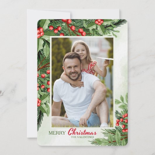 Helder Holliday Foto Kerstkaart (Voorkant)