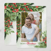 Helder Holliday-foto-kerstkaart Feestdagenkaart (Voorkant / Achterkant)