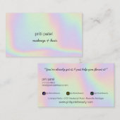 Helder holografisch apparaat haaruitval nagelachti visitekaartje (Voorkant / Achterkant)