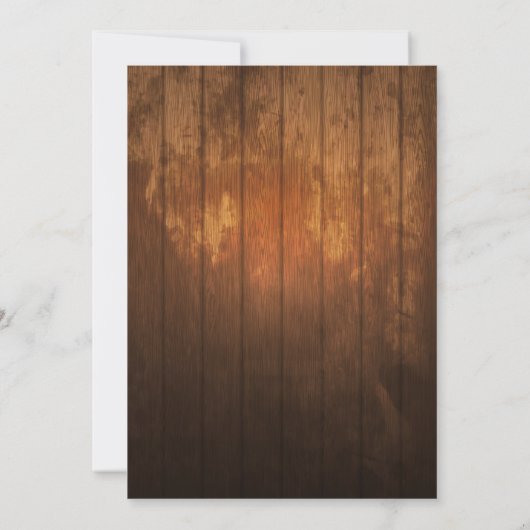 Helder houten uitnodiging voor 50-jarig huwelijksj (Achterkant)