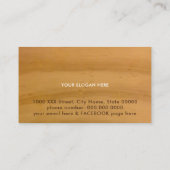 Helder houttextuur ontwerp voor elke professional visitekaartje (Achterkant)