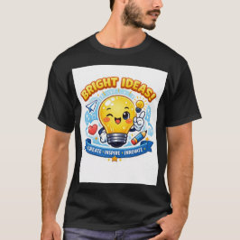 Helder idee: Stickerstijl lichtbol met een speelse T-shirt