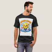 Helder idee: Stickerstijl lichtbol met een speelse T-shirt (Voorkant volledig)