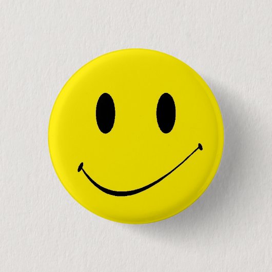 Helder je dag ~ Retro Face Ronde Button 3,2 Cm (Voorkant)