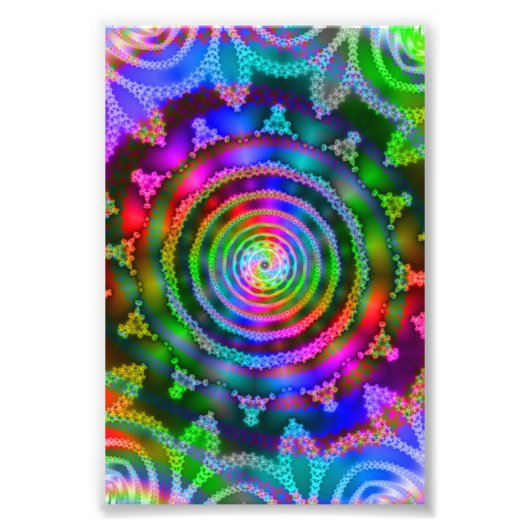 Helder Kaleidoscoop Foto Afdruk (Voorkant)