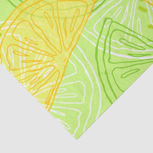 Helder kalkgroen citruscitruscitroenpatroon tissuepapier (Detail)